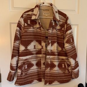 Idyllwind Aztec Brown and Cream Patterned Jacket